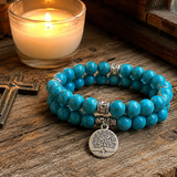 Turquoise Tree of Life Bracelet – Symbol of Faith, Growth & New Beginnings
