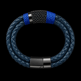Blue Braided Leather Cross Bracelet – A Daily Reminder of Faith