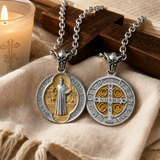 St. Benedict Home Blessing Titanium Steel Pendant