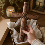 Hand-Carved Beechwood Intertwined Cross of Unity in Christ