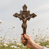 St. Benedict Exorcism Cross wood carved - Bless you and your family