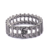 Dragon bone titanium steel creative skeleton dragon head wolf head stainless steel bracelet bracelet