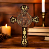 Miracle Medal Wooden Double Sided Wood Carving
