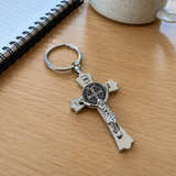 Saint Benedict Cross Keychain – Your Daily Shield of Faith and Protection - size and finish detail