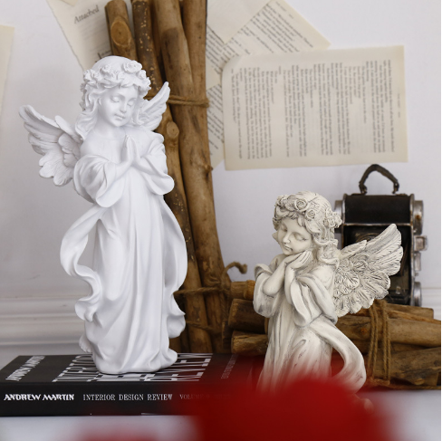 Little angel statue mini angel sculpture statue indoor and outdoor home garden decoration vintage decorative gifts
