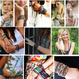Multi-Layered Hand-Woven Natural Crystal Stone Leather Tree of Life Guardian Bracelet