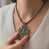 S925 sterling silver double-sided Jesus and Virgin Mary necklace