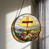 Cross Stained Glass Suncatcher: Where Light Meets Faith