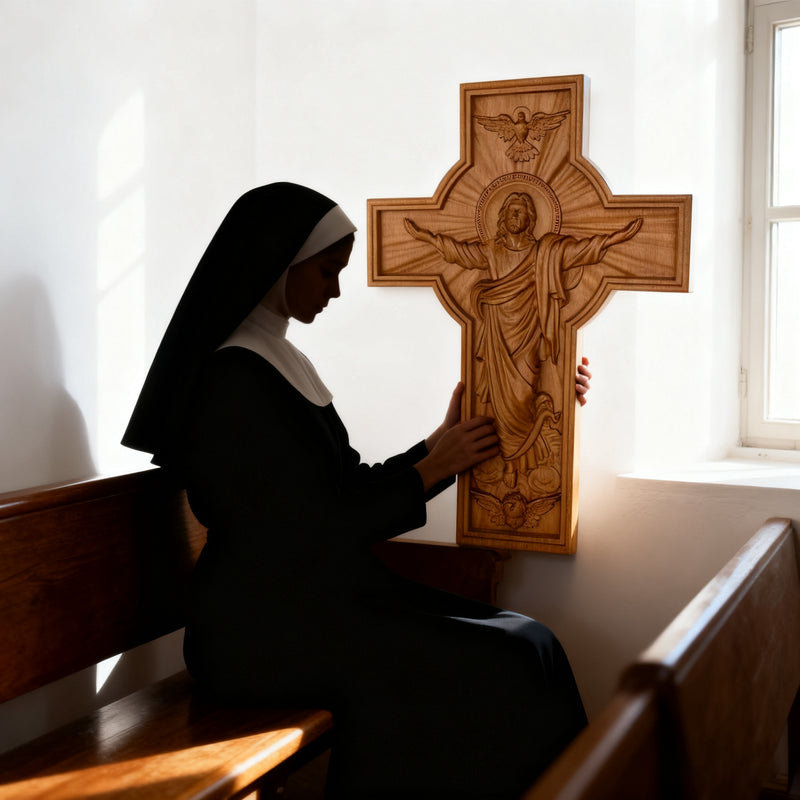 BGCOPPER Himmelfahrt Jesu Holzschnitzerei Kreuz-Die besten Geschenke für Ostern