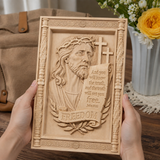 John 8:32 Hand-Carved Beechwood Christian Wall Plaque – The Truth Shall Set You Free
