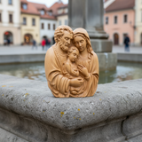 Hand-Carved Beech Wood Holy Family Figurine & Wall Hanging Ornament