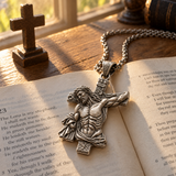 S925 Sterling Silver Crucified Jesus Cross Pendant Necklace – INRI Christian Faith Jewelry