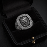Men’s Lion Signet Ring – S925 Sterling Silver or Titanium Steel