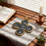 Baroque Style Crucifix Pendant with Jesus and the Four Archangels – A Symbol of Faith and Divine Protection