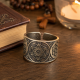 Archangel Metatron Life Angel Seal Adjustable Ring Solomon Kabbalah Amulet