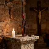 Wooden Savior Cross Necklace