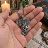 S925K Silver Saint Michael Pendant: Courage in the Heart