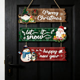 Christmas & New Year Wooden Hanging Signs: Rustic Holiday Cheer for Your Home