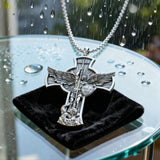 New titanium steel/S925K silver Archangel St. Michael necklace