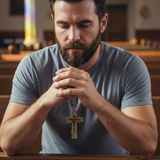 Triple Stainless Steel Cross Necklace