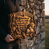 "Jesus, I Trust in You" - Handcrafted Solid Wood Religious Plaque with John 3:16 Eternal Promise