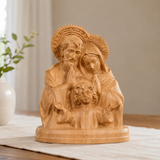 Holy Family Round Wooden Tabletop Ornament