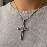 Gemstone St. Benedict Cross Necklace: Wear Protection & Faith With Radiance