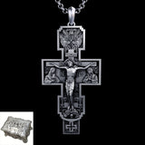 S925K Silver Orthodox Crucifixion Necklace