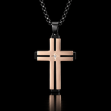 Layered Cross Necklace – Titanium Steel Christian Pendant