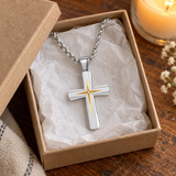 Starburst Cross Necklace – Silver Christian Pendant