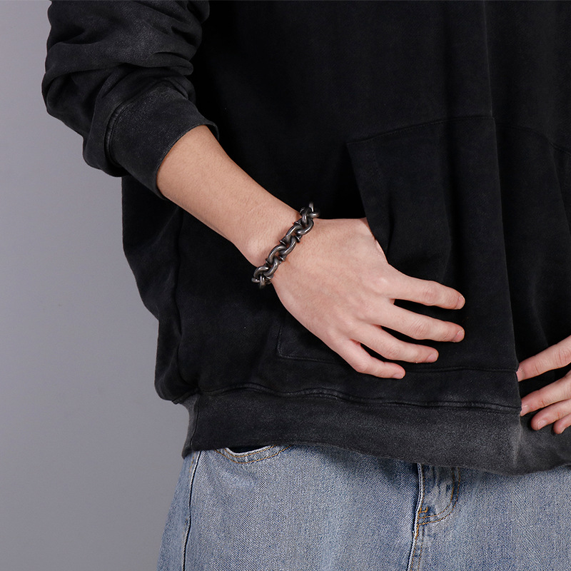 Men's Stainless Steel Spike Bracelet