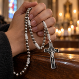 Catholic St. Benedict Rosary Necklace with Crucifix