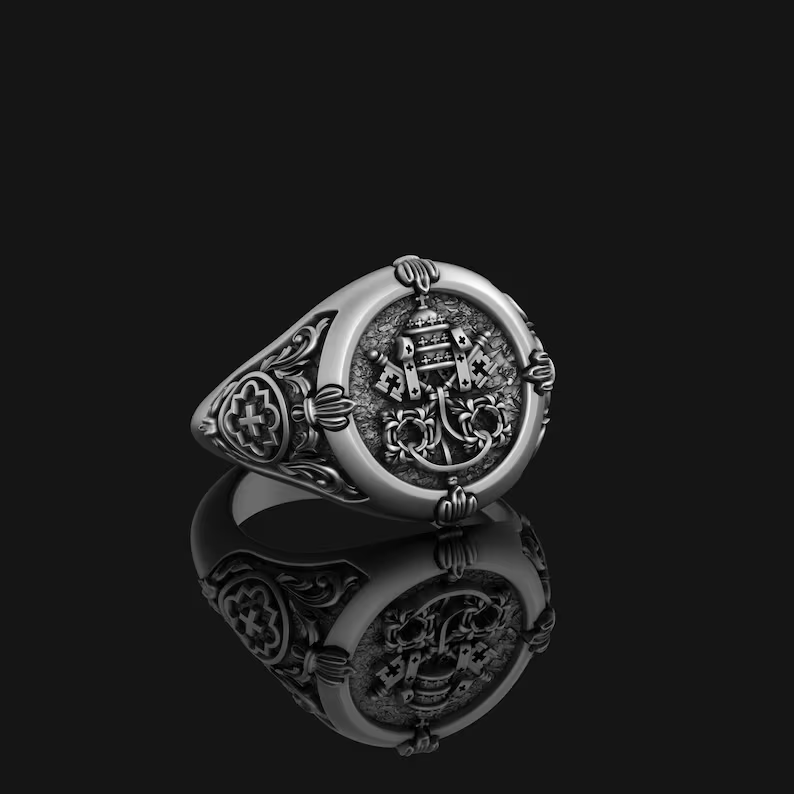 S925K Silver St. Peter's Key to Heaven Ring