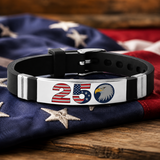 250 Years of Independence Bald Eagle & USA Flag Patriotic Silicone Bracelet
