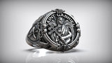 St. Michael Archangel Holy Sword Gabriel Angel S925K Silver Ring