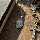 S925 Silver/Titanium Steel ‘Miracle’ Medallion Necklace