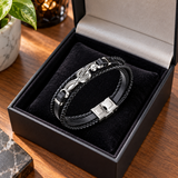 Men's Treble Clef Leather Bracelet – Stainless Steel Music Note Jewelry, A Meaningful Gift for Music Lovers