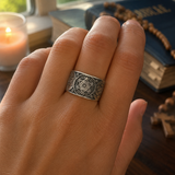 Archangel Metatron Life Angel Seal Adjustable Ring Solomon Kabbalah Amulet