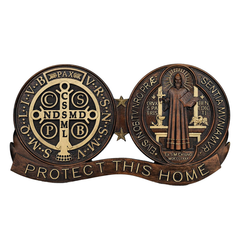 St. Benedict's Exorcism Medal Christian Wall Plaque - Best Christmas Gift
