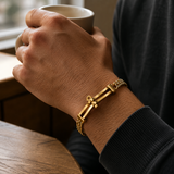 Minimalist Double‑Row Chain Bar Stainless Steel Bracelet