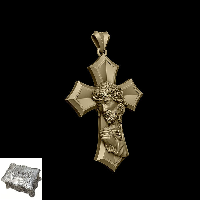 Crucifixion Prayer Necklace Madonna Prayer S925K Silver Necklace