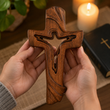 Jesus Ascends the Cross Wood Carving