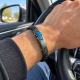 Walk by Faith – Men’s Braided Christian Cross Bracelet | A Meaningful Gift of Faith