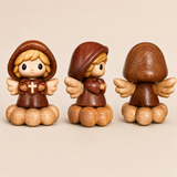 Silent Guardian Wooden Angel-A Small Prayer Companion for Her Bedside, Desk, or Prayer Corner