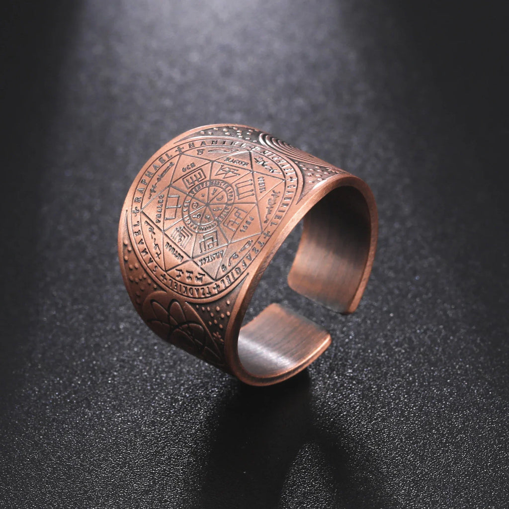 Seven Archangels Ring for Men Stainless Steel The Seal Of Solomon ...