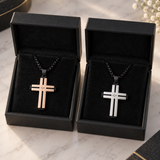 Layered Cross Necklace – Titanium Steel Christian Pendant