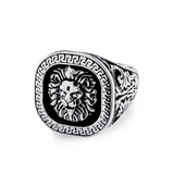 Men's Lion Stamp Ring