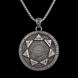 Seal of the Seven Angels Round Necklace Amulet