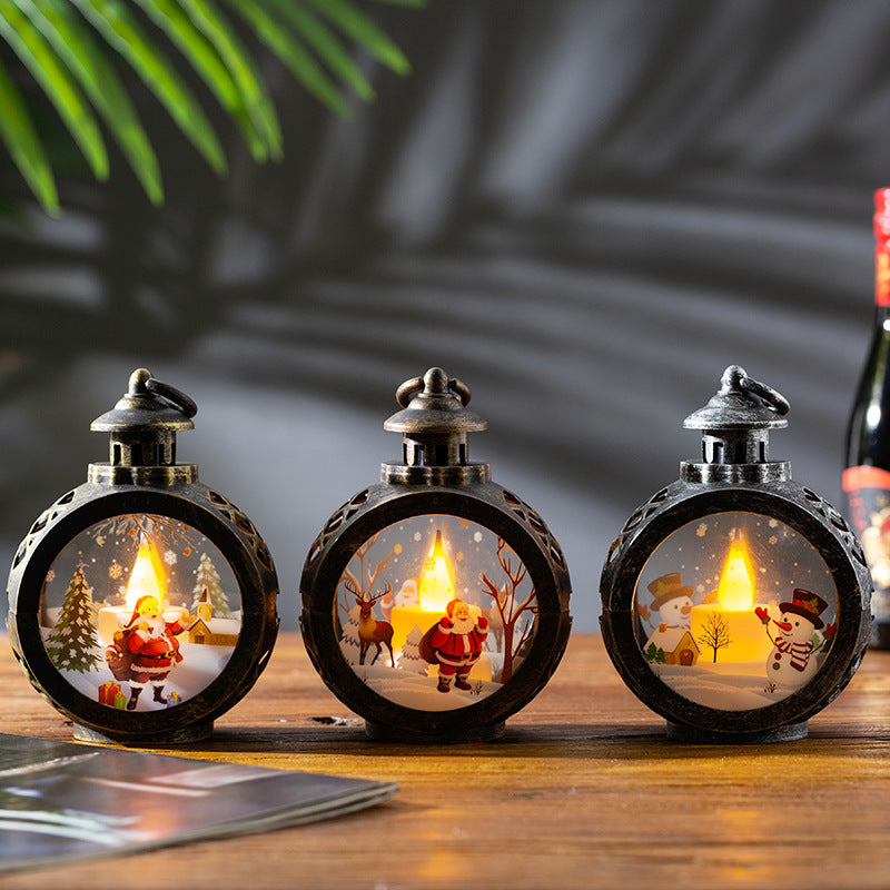 Christmas decorations LED Santa Claus snowman ornament props lights