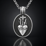 Sacred Heart Medallion Necklace for daily faith wear and Christian gifting